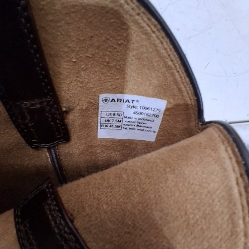 MEN'S ARIAT HERITAGE WESTERN R TOE BOOTS - SIZE 8.5D MEDIUM - BURNISHED CHOCOLATE (STYLE: 10061279) image 4
