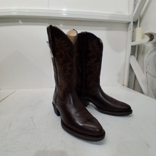 MEN'S ARIAT HERITAGE WESTERN R TOE BOOTS - SIZE 8.5D MEDIUM - BURNISHED CHOCOLATE (STYLE: 10061279) image 5