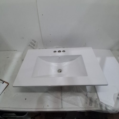 LIKIMIO MODERN VANITY BATHROOM SINK - 30" X 18.6" - WHITE image 2