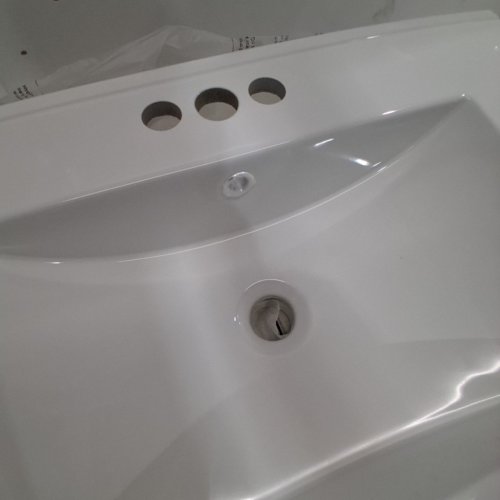 LIKIMIO MODERN VANITY BATHROOM SINK - 30" X 18.6" - WHITE image 3