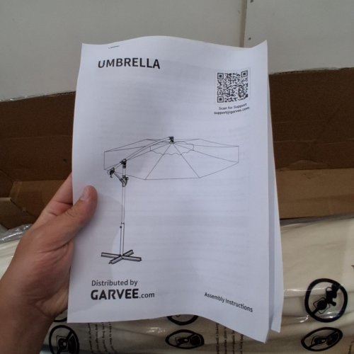 GARVEE OUTDOOR ROTATING OFFSET CANTILEVER PATIO UMBRELLA - 10FT - BEIGE - (MODEL: PPG_334MKMVW) image 4