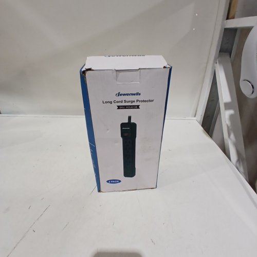 2PK CLEWENWILLS LONG CORD SURGE PROTECTOR - 10FT - BLACK image 2