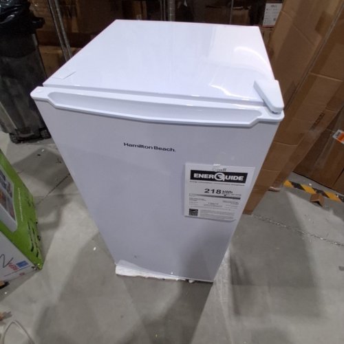 HAMILTON BEACH 3.3CUFT COMPACT REFRIGERATOR - WHITE - (MODEL: HBR33MWEE02) image 4