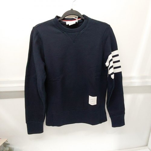 MEN'S THOM BROWNE CLASSIC LOOPBACK 4 BAR SWEATSHIRT - SIZE 0 - NAVY (STYLE: MJT021H-00535-461-0) image 4