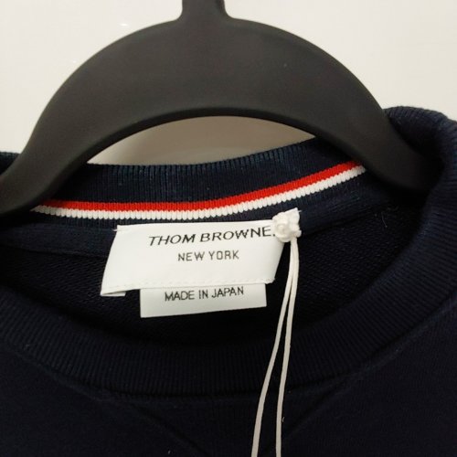 MEN'S THOM BROWNE CLASSIC LOOPBACK 4 BAR SWEATSHIRT - SIZE 0 - NAVY (STYLE: MJT021H-00535-461-0) image 7
