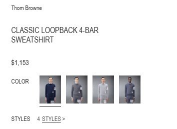 MEN'S THOM BROWNE CLASSIC LOOPBACK 4 BAR SWEATSHIRT - SIZE 0 - NAVY (STYLE: MJT021H-00535-461-0) image 2