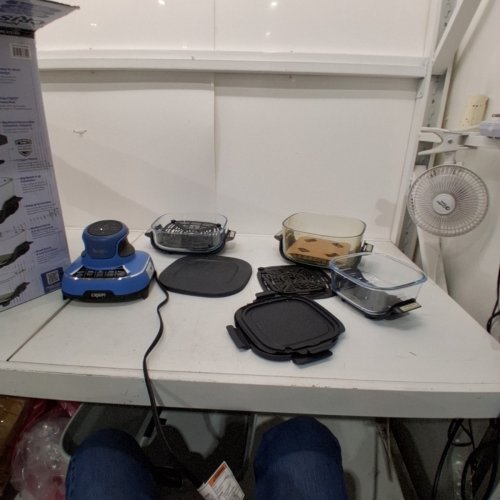 NINJA CRISPI 5 IN 1 PORTABLE GLASS AIR FRYER SYSTEM WITH TEMPWARE CONTAINERS - 4QT, 2.5QT, AND 6 CUP CONTAINERS - 1500W - BLUE (MODEL: ‎FN103CO-CR) image 3