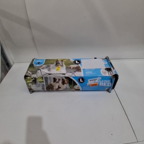CARLSON PET PRODUCTS LARGE PORTABLE PUP TRAVEL PET BED - GREY image 5