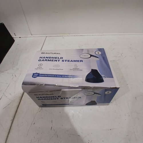 BEAUTURAL HANDHELD GARMENT FABRIC STEAMER - 1200W - WHITE/BLUE - (MODEL:722NA-0019) image 5