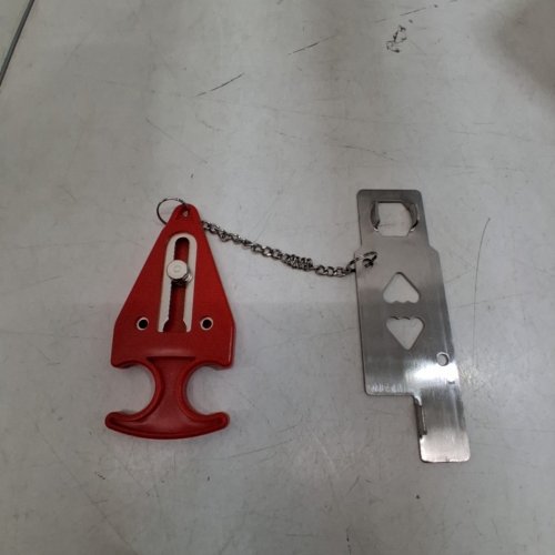 PORTABLE DOOR LOCK FOR ADDITIONAL SECURITY - RED image 2