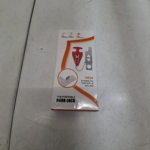 PORTABLE DOOR LOCK FOR ADDITIONAL SECURITY - RED image 4