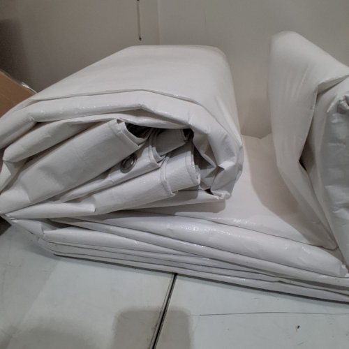 GUARD SHIELD ALL-PURPASE HEAVY DUTY THICK WATERPROOF POLY TARP COVER - 10MIL THICKNESS - 20FT X 30FT - WHITE image 3