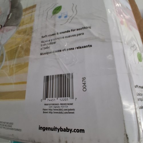 INGENUITY INLIGHTEN BABY BOUNCER - 0M-6M - PINK (FLORA THE UNICORN) image 3