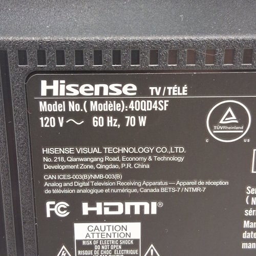 HISENSE 40" HI-QLED HD SMART FIRE TV, DOLBY AUDIO, COMPATIBLE WITH ALEXA, FULL ARRAY LED - 1080P - BLACK - (MODEL: 40QD4SF) image 14