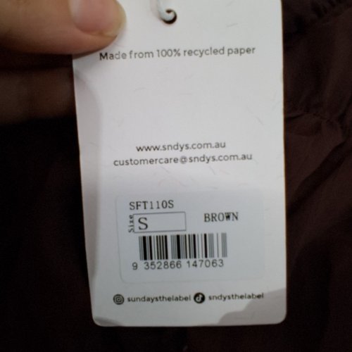 SNDYS X REVOLVE BALI TOP SHEER RUFFLE BLOUSE - SMALL - BROWN (STYLE: SFT110S) image 3
