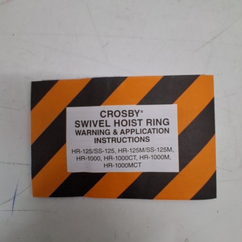 2PK CROSBY SWIVEL HOIST RING - 800 LBS MAX - RED (MODEL: CR1000) image 2