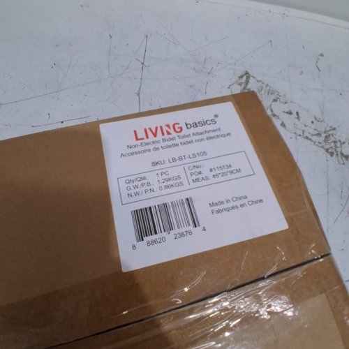 LIVINGBASICS ELECTRIC BIDET TOILET ATTACHMENT FOR HOT & COLD WATER - WHITE (MODEL: LB-BT-LS105) image 4