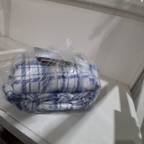2PC JP FERNANDES PORTUGUESE FLANNEL SHEET SET- KING -BLUE/WHITE - (MODEL:2906663) image 4