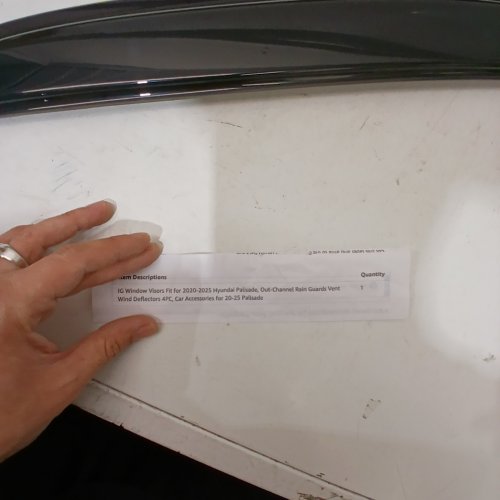 4PC IG OUT-CHANNEL RAIN GUARD VENT WINDOW VISORS FOR 2020-2025 HYUNDAI PALISADE - BLACK image 4