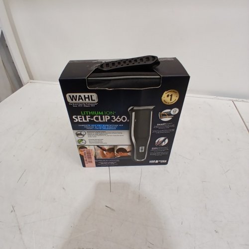WAHL LITHIUM ION SELF CLIP 360 RECHARGEABLE HAIR CLIPPER KIT WITH 10 ATTACHMENTS, USB CHARGER, TRAVEL BAG, COMBS, AND SCISSORS – BLACK/GREY (MODEL: 3028049) image 6