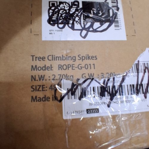 VEVOR TREE CLIMBING SPIKES SPURS GEAR - 350 LBS MAX - BLACK AND BLUE (MODEL: ROPE-G-011) image 2