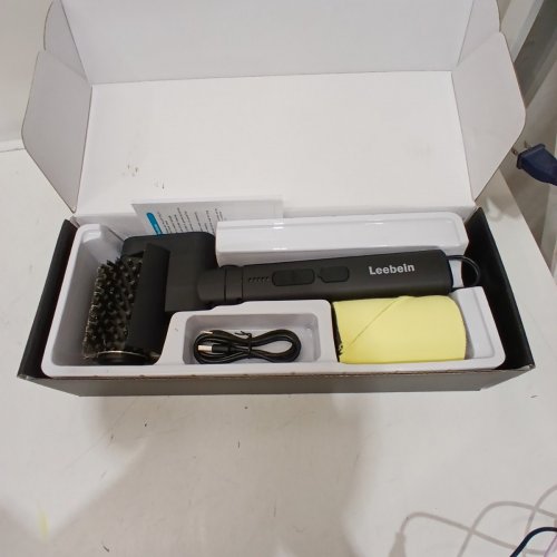 LEEBEIN ELECTRIC RECHARGABLE GRILL CLEANER BRUSH WITH 3 HEAD OPTIONS - BLACK (MODEL: LZ-8054A) image 3