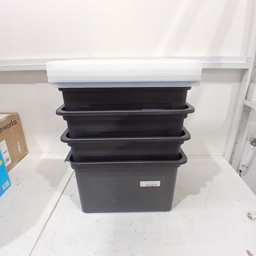 4PK IRIS FILE / LEGAL LETTER ORGANIZER PLASTIC BOX - 33 L - BLACK (MODEL: FB-21E/FB-21EE) image 3