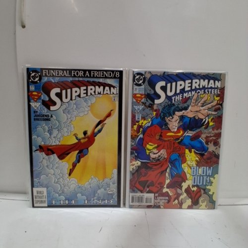 4 ASSTD DC SUPERHERO COMIC BOOKS - SUPERMAN THE MAN OF STEEL #27, SUPERMAN #77, BATMAN #493, BATMAN SHADOW OF THE BAT #15 - VARIOUS AUTHORS image 4