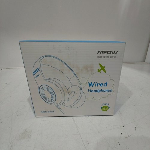 KIDS MPOW CH6S WIRED OVER-EAR HEADPHONES WITH 85DB/94DB VOLUME LIMITER AND IN-LINE MIC - BLACK/BLUE (MODEL: BH297B) image 3