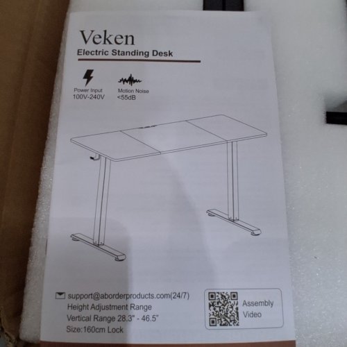 VEKEN ELECTRIC ADJUSTABLE STANDING DESK - 63" X 28" - BROWN - (MODEL: ODH3V3) image 5