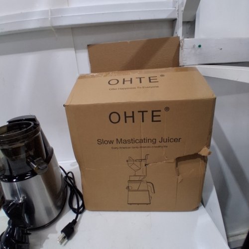 OHTE SLOW MASTICATING JUICER FOR FRUITS & VEGETABLES, 250W - 3.9" CHUTE - STAINLESS STEEL image 4