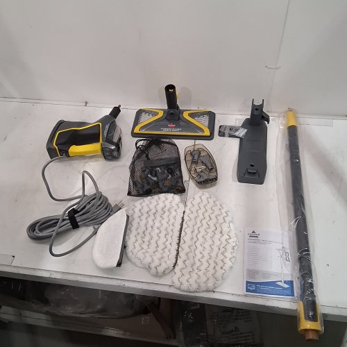 BISSELL 3-IN-1 POWERSTEAMER HEAVY DUTY STEAM MOP & HANDHELD CLEANER - GREY/YELLOW (MODEL: 2685B) image 4