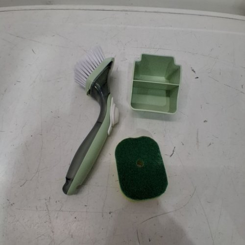 2 IN 1 SPONGE AND BRISTLES FOR DISHWASHERS - GREEN image 2