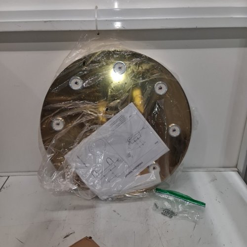 DECKRICO GOLD CRYSTAL CHANDELIER CEILING DINING ROOM LIGHT FIXTURE - 20"- GOLD-(MODEL:C60150001) image 2