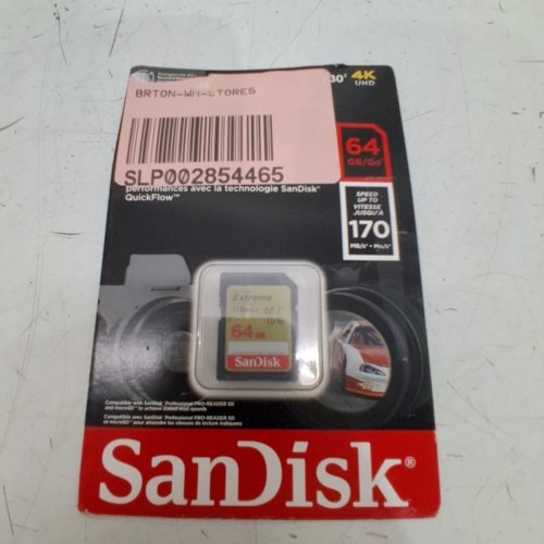 SANDISK 64GB EXTREME SDXC UHS-I CARD - C10, U3, V30, 4K UHD, SD CARD (MODEL: SDSDXV2-064G-GNCIN) image 2