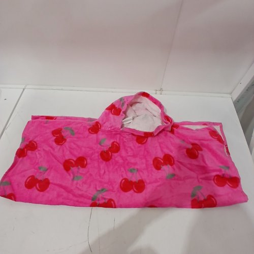 KIDS MAINSTAYS CHERRY PRINT HOODED TOWEL - PINK image 2