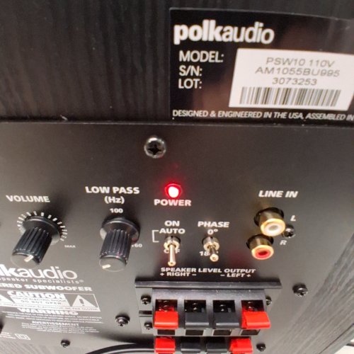 POLK AUDIO 10" POWERED SUBWOOFER - POWER PORT TECHNOLOGY | UP TO 100 WATTS | BIG BASS IN COMPACT DESIGN | EASY SETUP WITH HOME THEATER SYSTEMS - BLACK - (MODEL:PSW10) image 2
