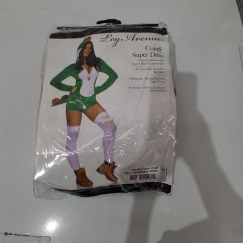 WOMEN'S LEG AVENUE COMFY SUPER DINO COSTUME - EXTRA SMALL - GREEN (STYLE: 87098) image 3