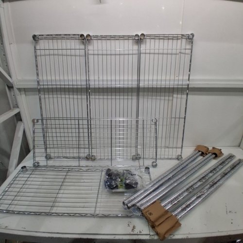 AMAZON BASICS 5-SHELF ADJUSTABLE HEAVY DUTY STEEL WIRE RACK STORAGE SHELVING - 36" X 14" X 72" - SILVER/CHROME image 2