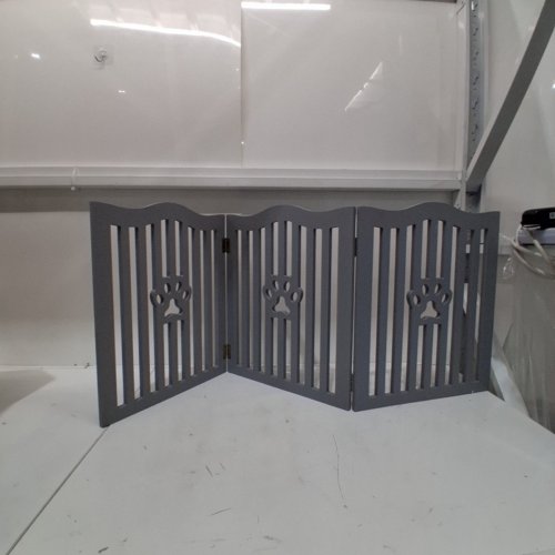 TRIMATE WOODEN FOLDING PET GATE - 18.5" X 47" - GRAY (MODEL: TPG01GR) image 3
