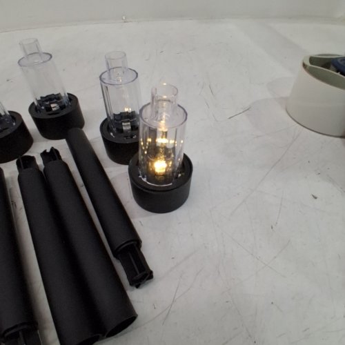 5PC SOLAR LED PATHWAY GARDEN STAKE LIGHTS FOR OUTDOOR - BLACK image 2