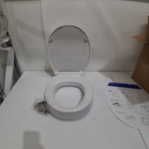 SAMODRA RAISED TOILET SEAT RISER - 3" - WHITE image 3