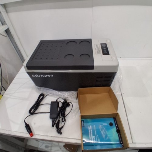 EUHOMY PORTABLE CAR REFRIGERATOR WITH APP CONTROL - 18L - 12V - FROM -4° TO 68°F - BLACK/GREY (MODEL: CFC-18 / CF004-18BL-CAEH) image 3