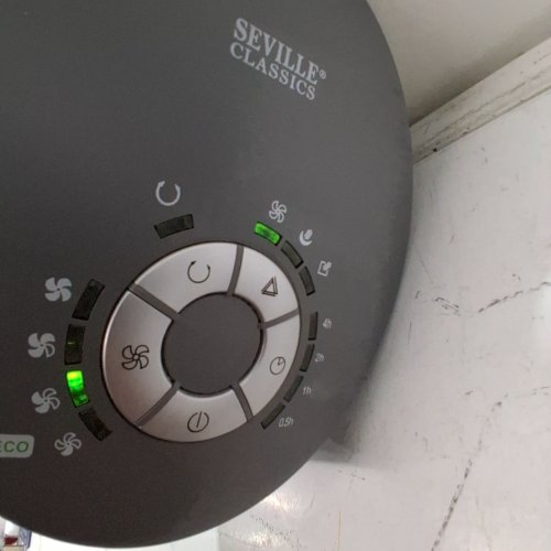SEVILLE CLASSICS ULTRASLIMLINE OSCILLATING TOWER FAN WITH TOUCH CONTROL AND REMOTE CONTROL - 40" - SILVER (MODEL: 1272802) image 2