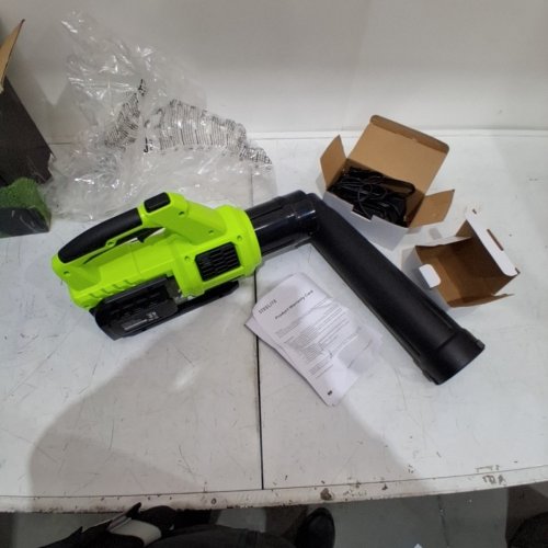 STEELITE CORDLESS LEAF BLOWER WITH 4.0AH BATTERY AND FAST CHARGER - 12V - GREEN\BLACK - (MODEL: DG010-1) image 3