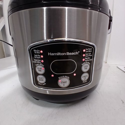 HAMILTON BEACH 2-14 CUP RICE COOKER & FOOD STEAMER - STAINLESS STEEL (MODEL: 37549C) image 2