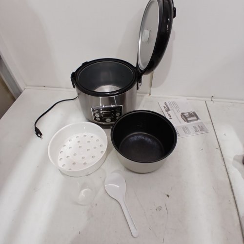 HAMILTON BEACH 2-14 CUP RICE COOKER & FOOD STEAMER - STAINLESS STEEL (MODEL: 37549C) image 3