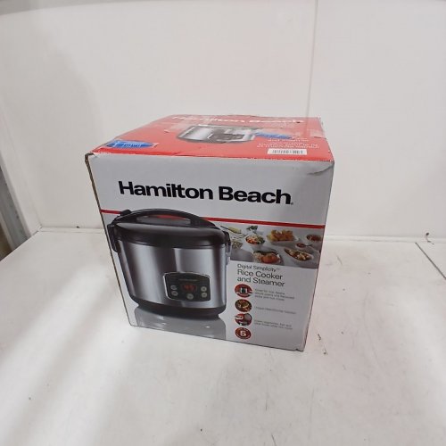 HAMILTON BEACH 2-14 CUP RICE COOKER & FOOD STEAMER - STAINLESS STEEL (MODEL: 37549C) image 5