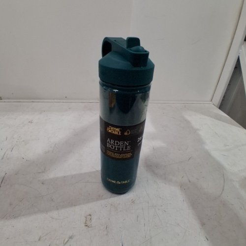 THYME & TABLE ARDEN WATER BOTTLE WITH STRAW STYLE LID AND CHARM ATTACHMENT - 26 OZ - TEAL (MODEL: TT1504-ECOM) image 3