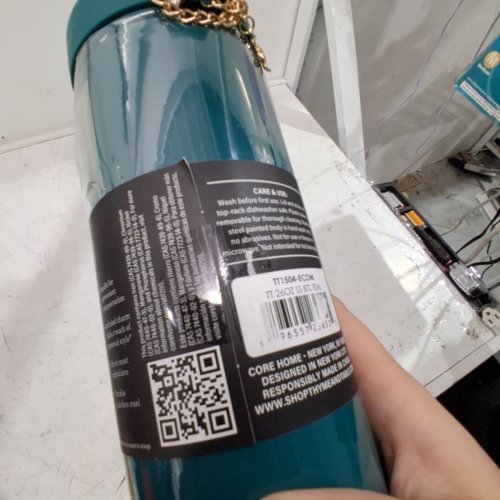 THYME & TABLE ARDEN WATER BOTTLE WITH STRAW STYLE LID AND CHARM ATTACHMENT - 26 OZ - TEAL (MODEL: TT1504-ECOM) image 5